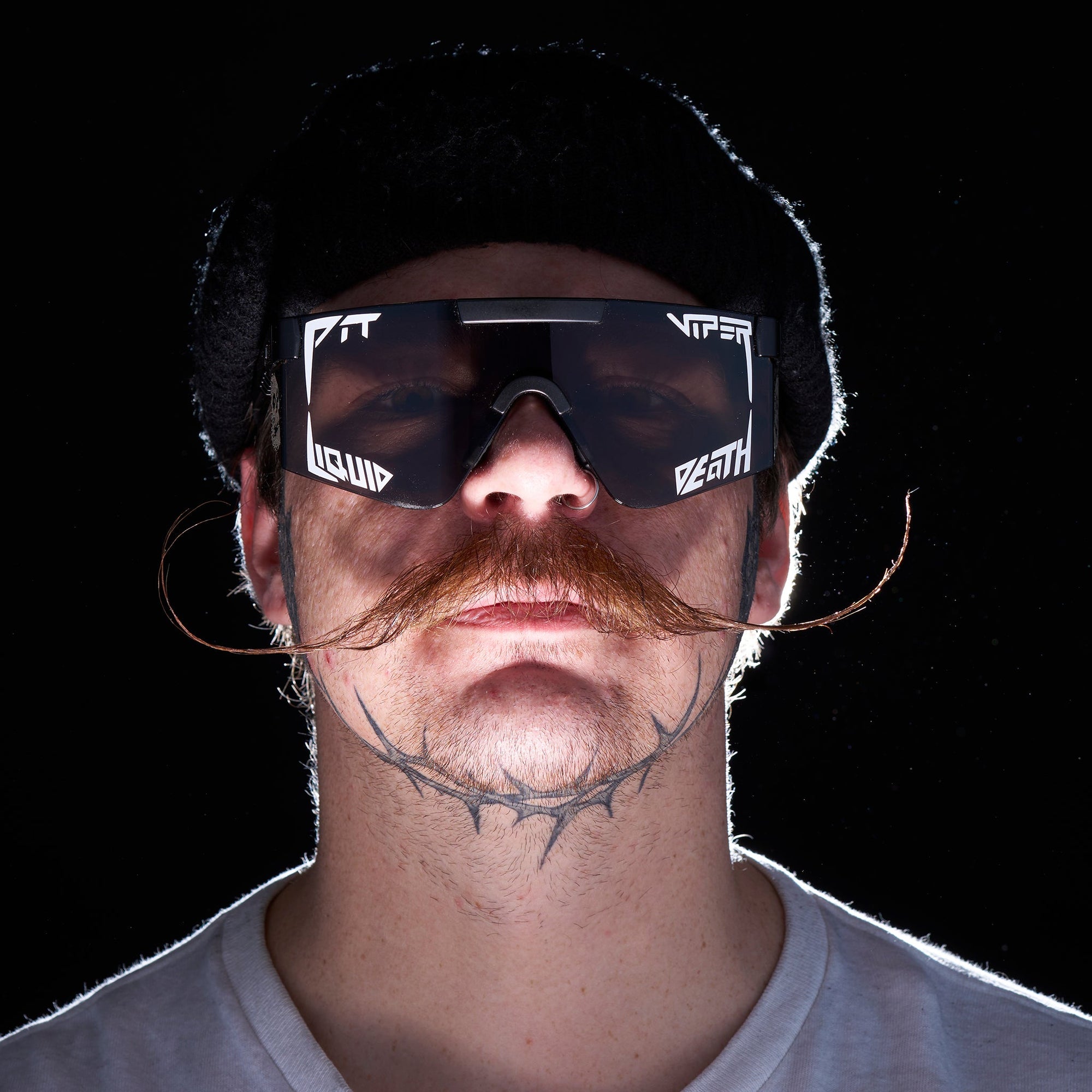 Z87+ Smoke / Regular | photo_of_person.JPG | The Death Dealer Original 2.0 Sunglasses from Pit Viper and Liquid Death